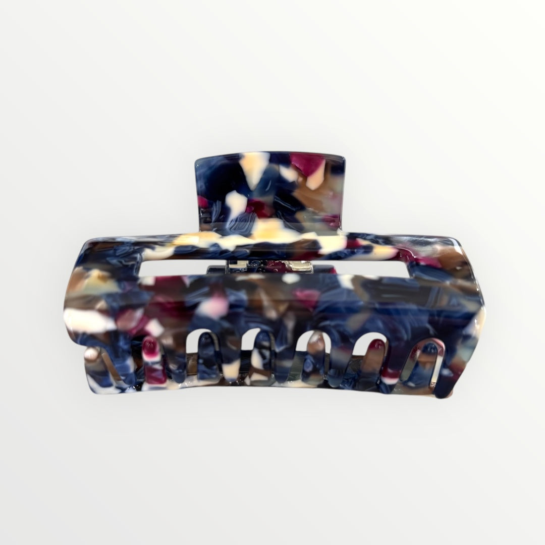 Blue Marble Hair Claw Clip