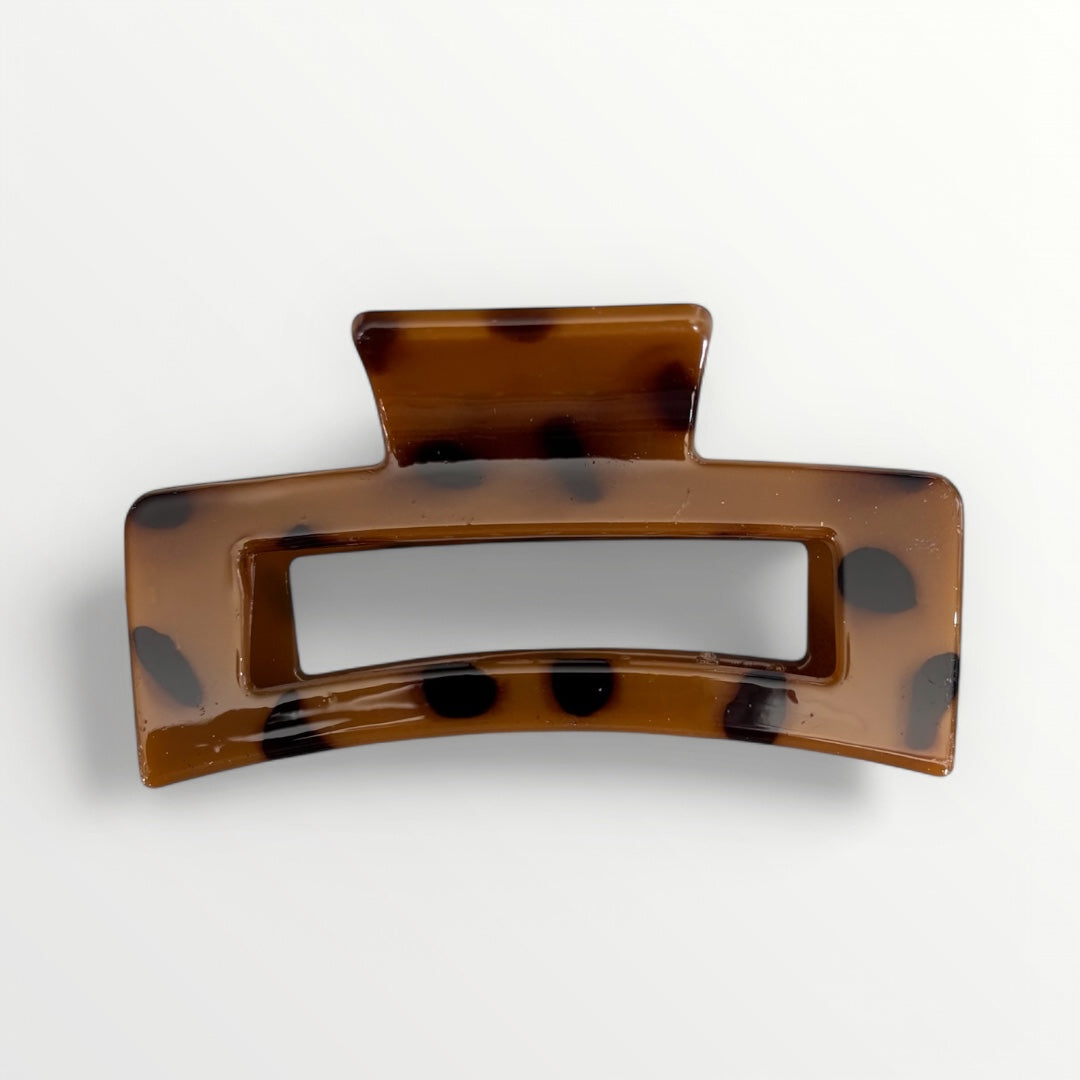 Brown Leopard Print Hair Claw Clip