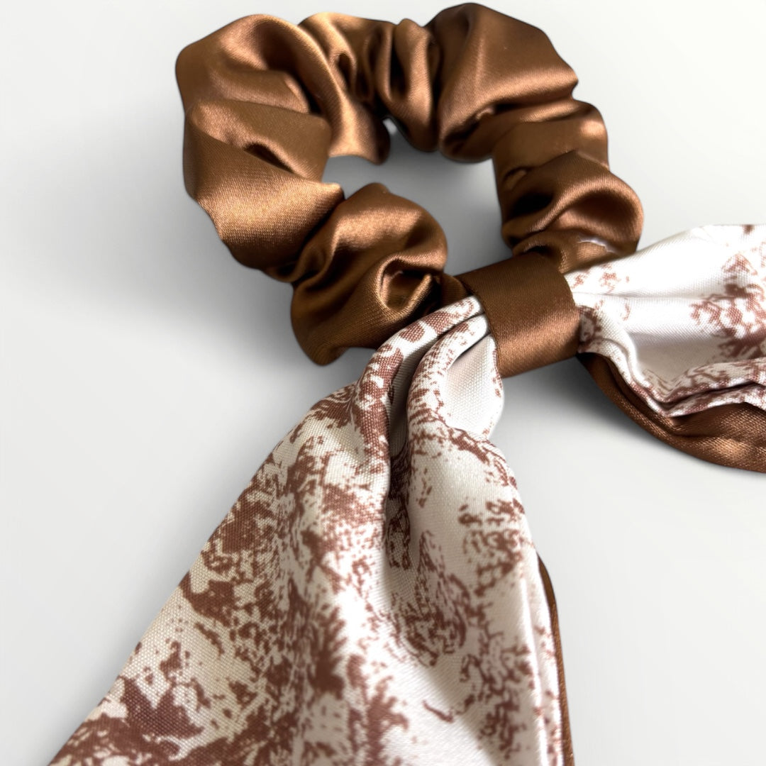 Brown Vintage Scrunchie
