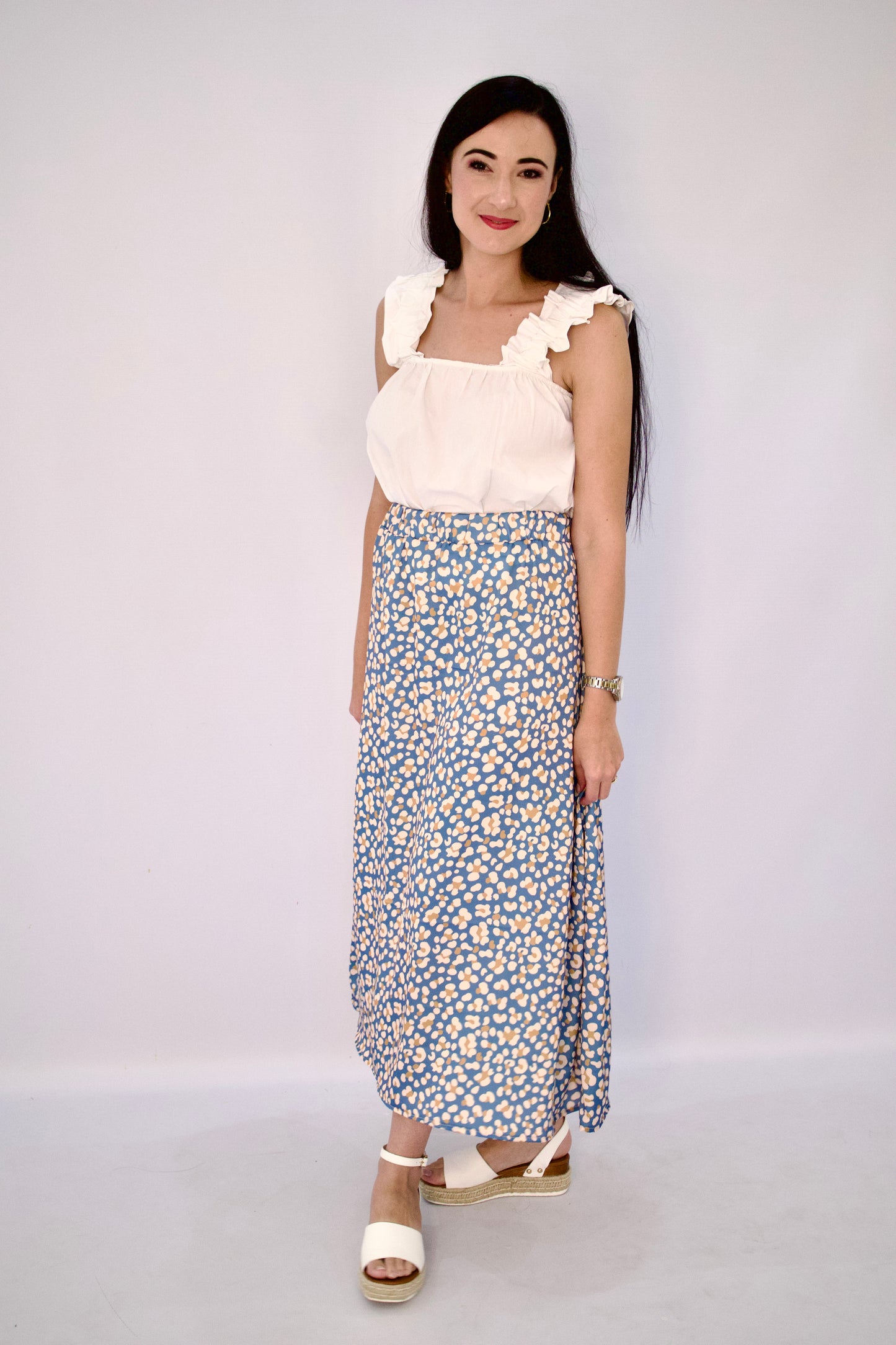 The Alara Skirt (Blue Print)