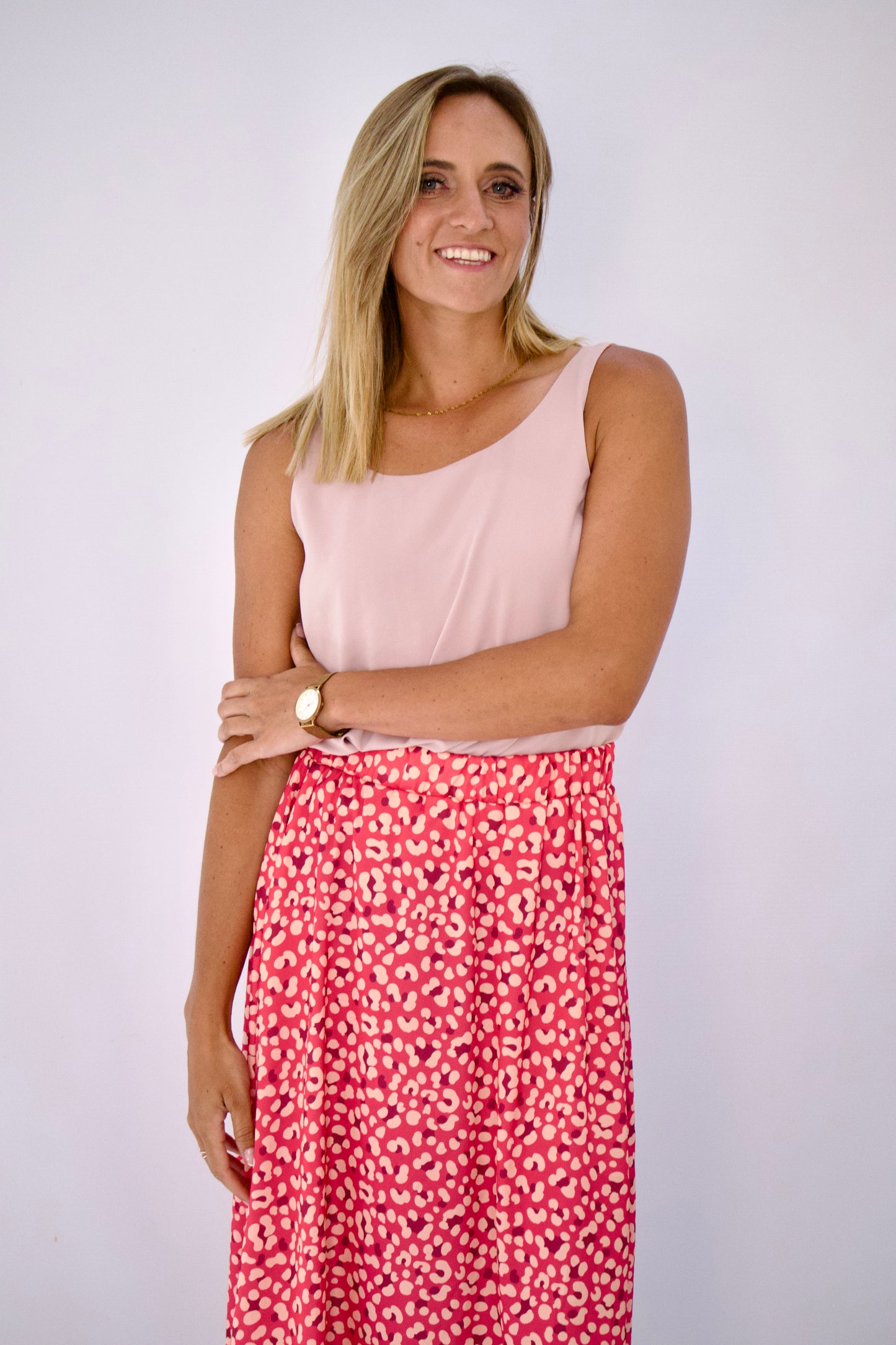 The Alara Skirt (Pink Print)