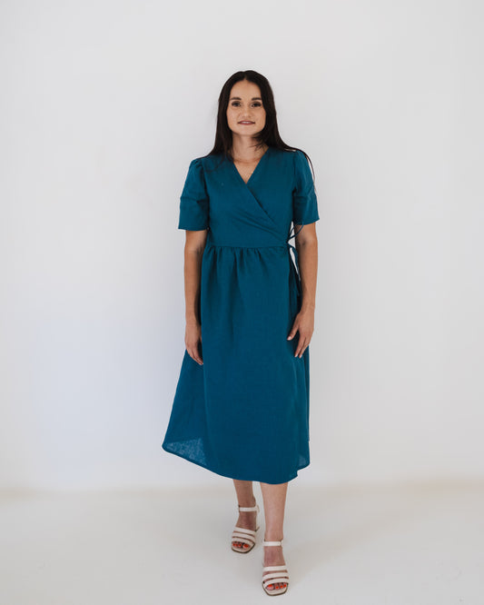 The Classic Gem Dress (Ash Blue)