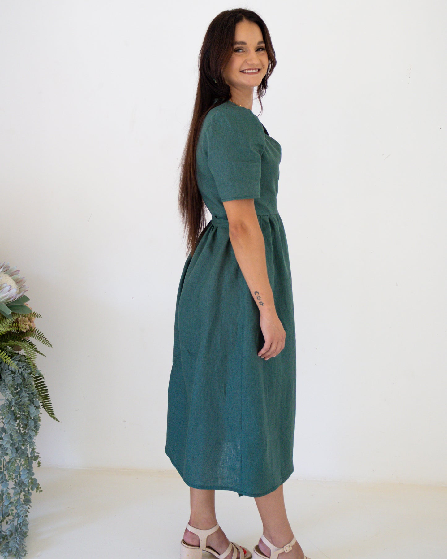 The Classic Gem Dress (Dark Green)