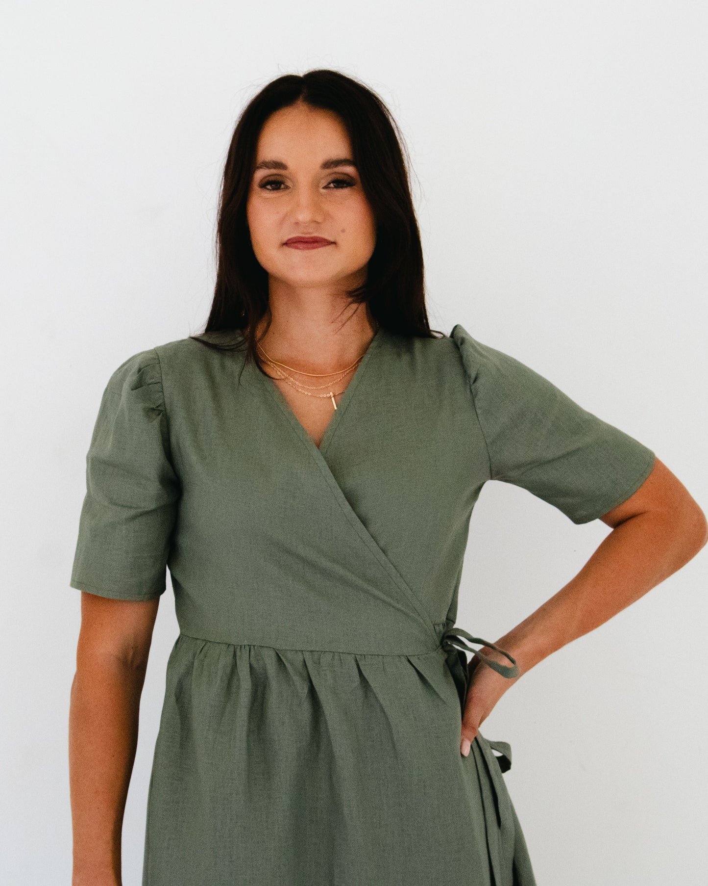 The Classic Gem Dress (Army Green)