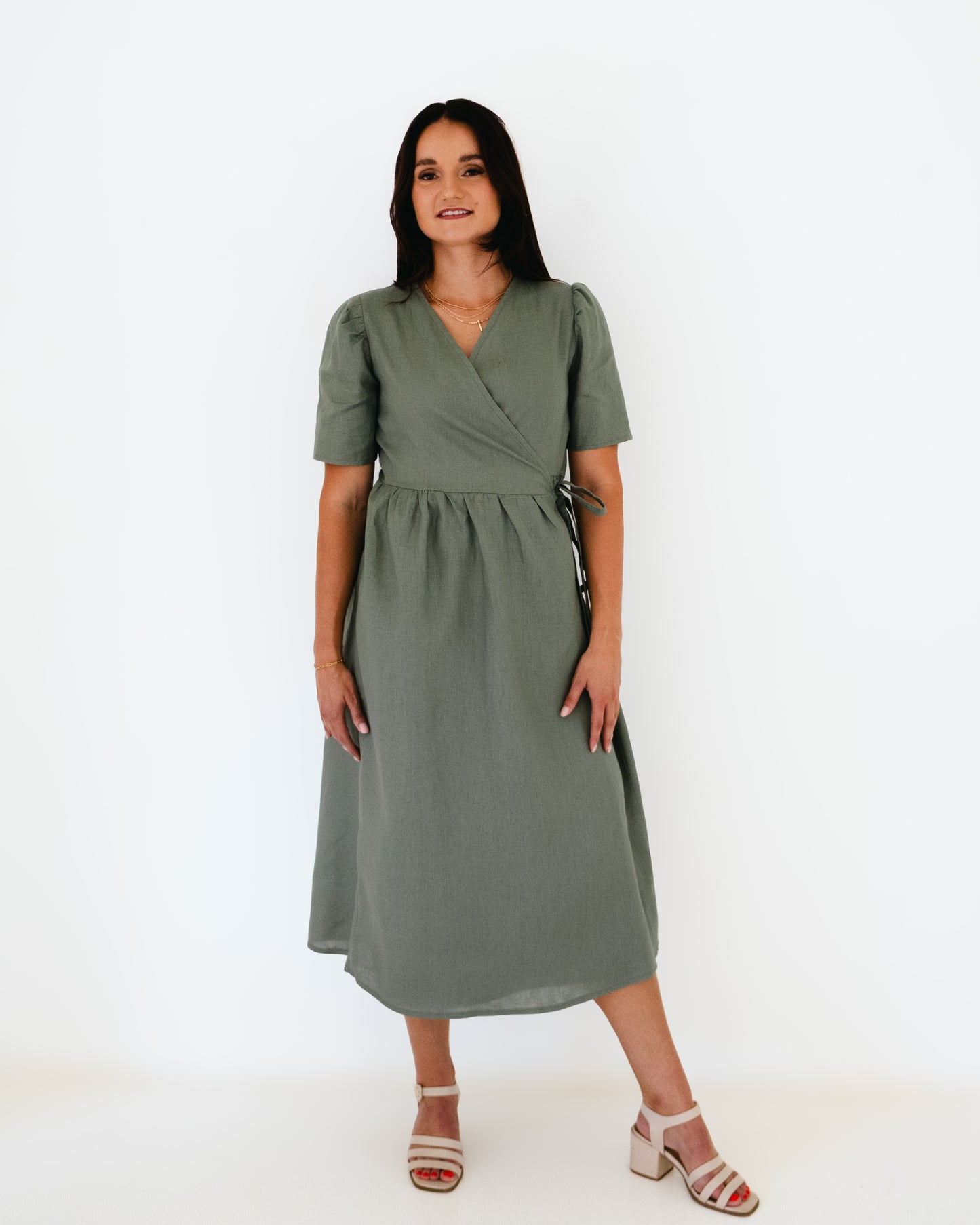 The Classic Gem Dress (Army Green)