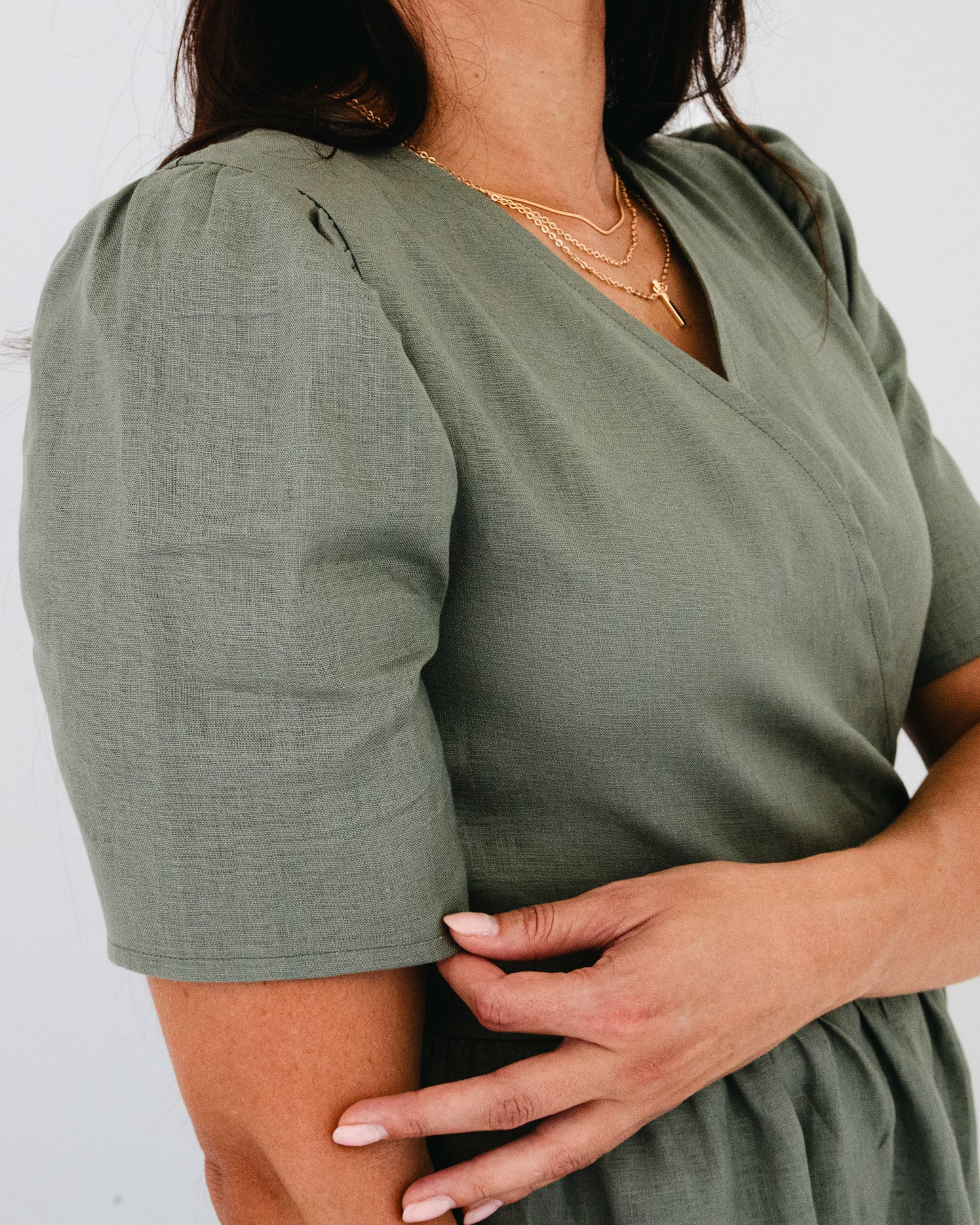 The Classic Gem Dress (Army Green)