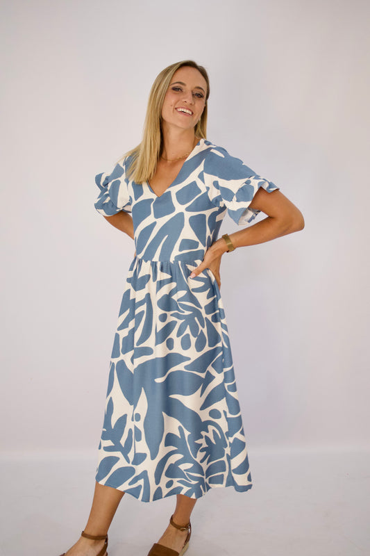 The Mirelle Dress (Abstract Print)