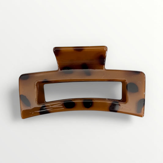 Brown Leopard Print Hair Claw Clip
