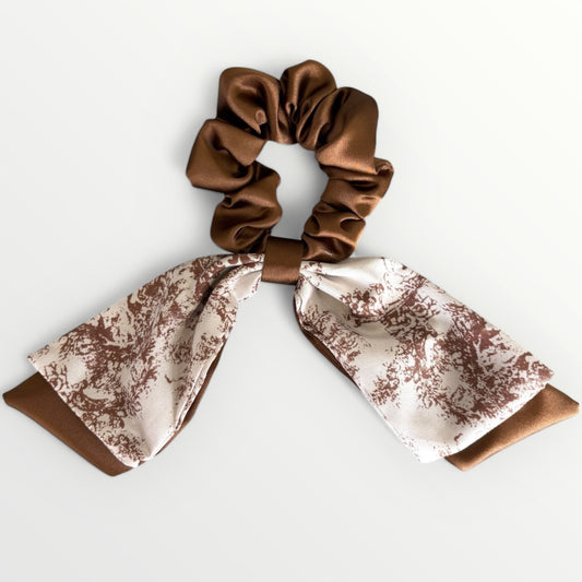 Brown Vintage Scrunchie