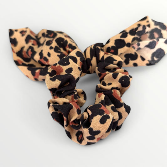 Tan & Black Leopard Scrunchie